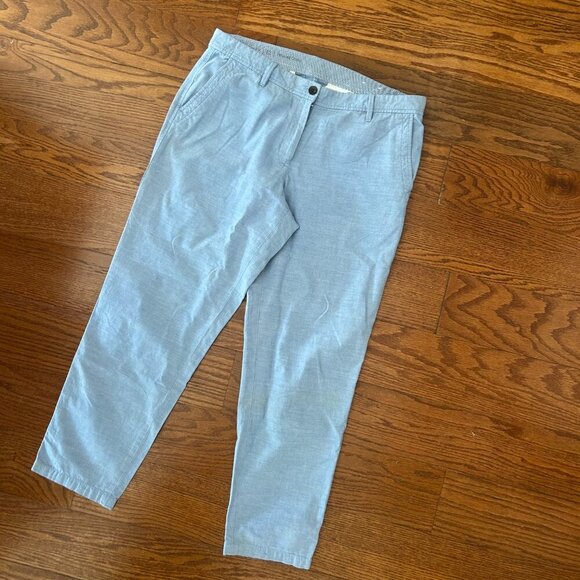 Talbots Relaxed Chino Pants Flat Front Trouser Size 12 Casual Pants Preppy - Picture 3 of 11